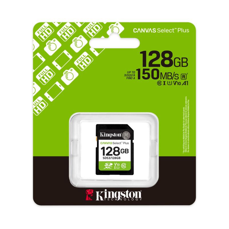 Memorijska kartica SD 128GB Kingston Canvas Select Plus SDS3/128GB 150 MB/s Class 10 UHS-I